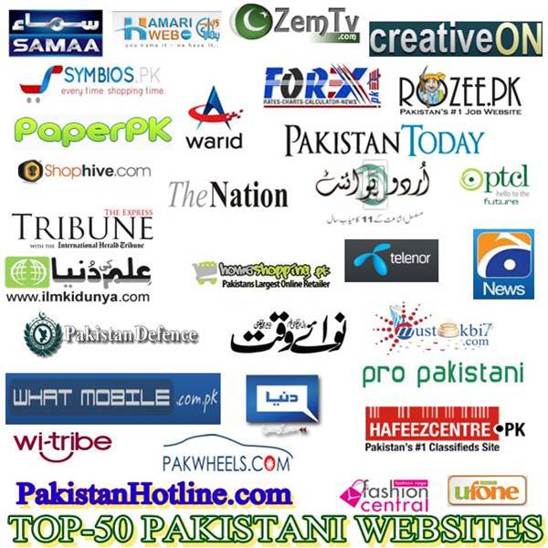 Top 50 Websites of Pakistan - Pakistan Hotline Top-50 Pakistani Websites